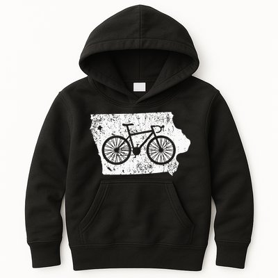 Iowa Home State Bike Cycling & Triathlon Gift Kids Hoodie