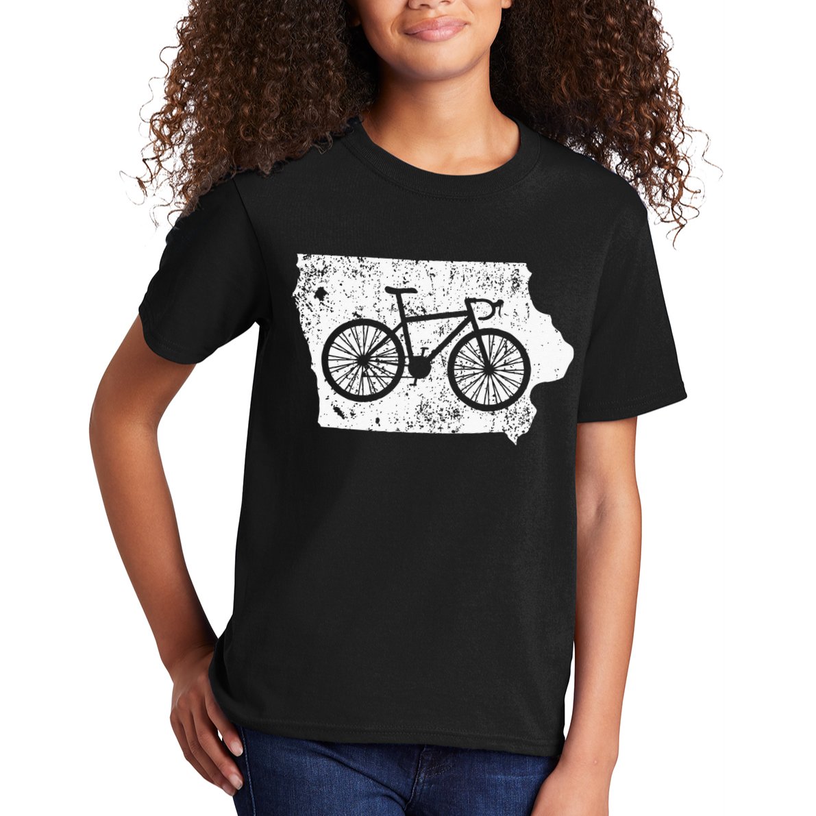 Iowa Home State Bike Cycling & Triathlon Gift Kids T-Shirt