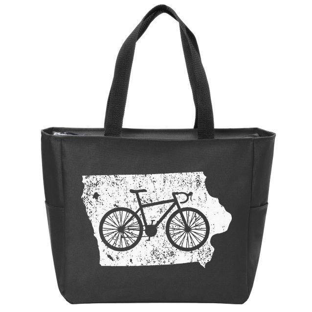 Iowa Home State Bike Cycling & Triathlon Gift Zip Tote Bag