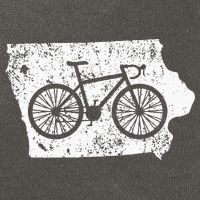 Iowa Home State Bike Cycling & Triathlon Gift Cotton Canvas Backpack
