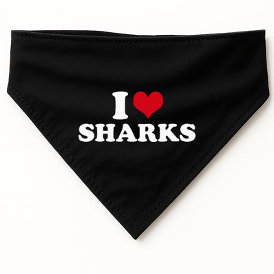 I Heart Sharks USA-Made Doggie Bandana