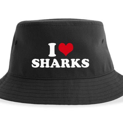 I Heart Sharks Sustainable Bucket Hat