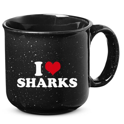 I Heart Sharks 15oz Campfire Ceramic Mug
