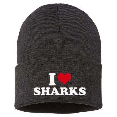 I Heart Sharks Sustainable Knit Beanie