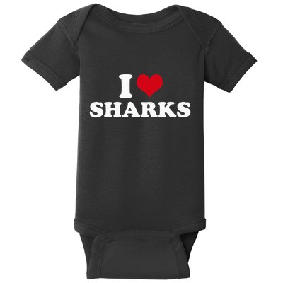 I Heart Sharks Baby Bodysuit