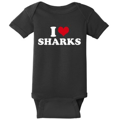 I Heart Sharks Baby Bodysuit