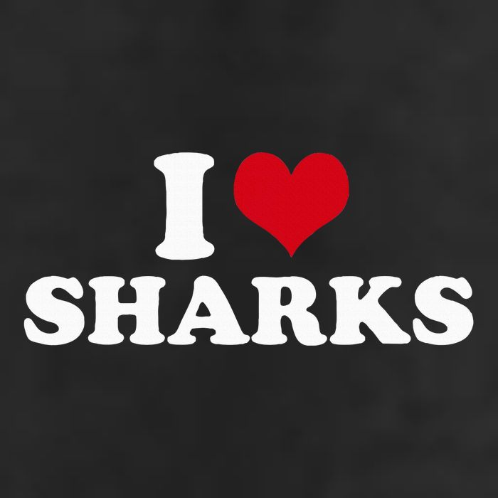 I Heart Sharks Golf Towel