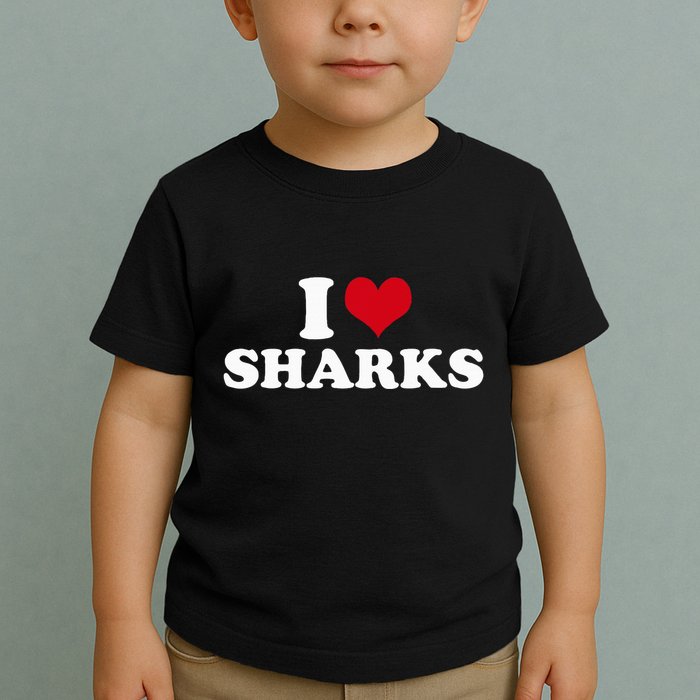 I Heart Sharks Toddler T-Shirt