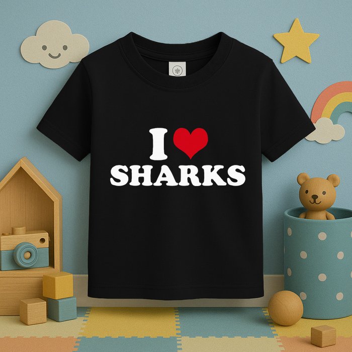 I Heart Sharks Toddler T-Shirt