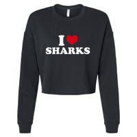 I Heart Sharks Cropped Pullover Crew