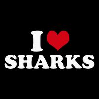 I Heart Sharks Cropped Pullover Crew