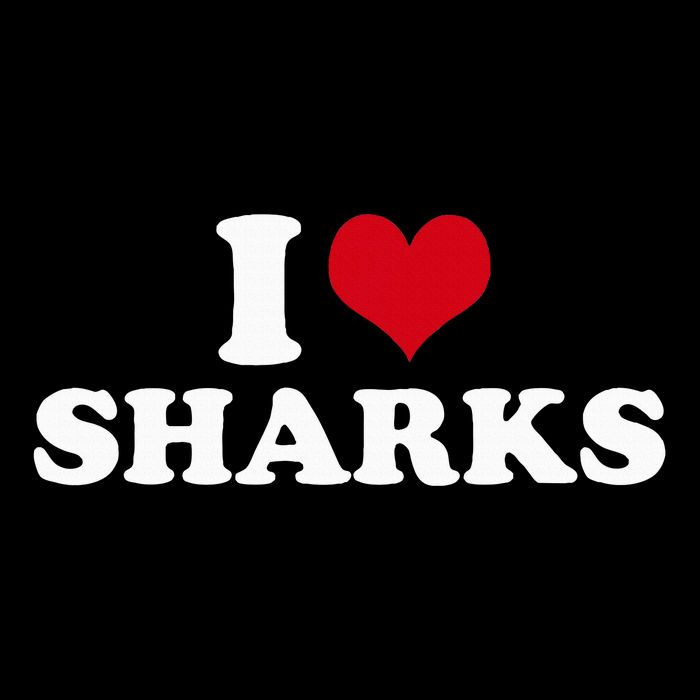 I Heart Sharks Cropped Pullover Crew