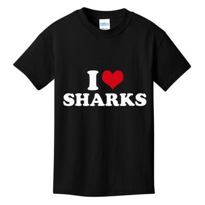 I Heart Sharks Kids T-Shirt