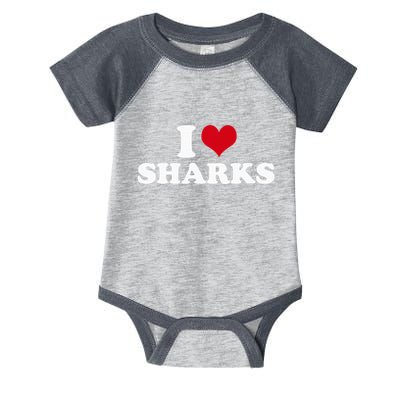 I Heart Sharks Infant Baby Jersey Bodysuit