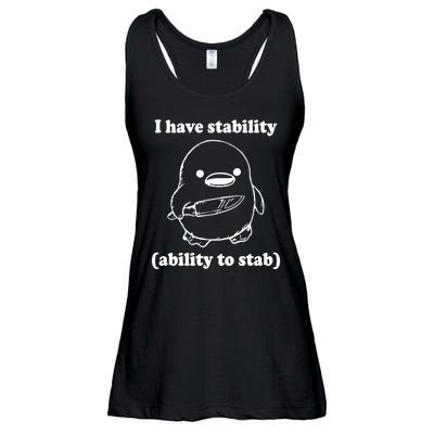I Have Stability Ability To Stab Funny Ladies Essential Flowy Tank