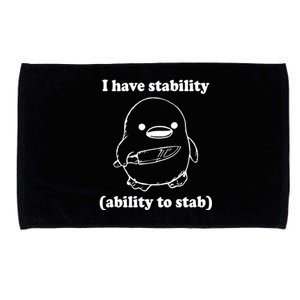 I Have Stability Ability To Stab Funny Microfiber Hand Towel