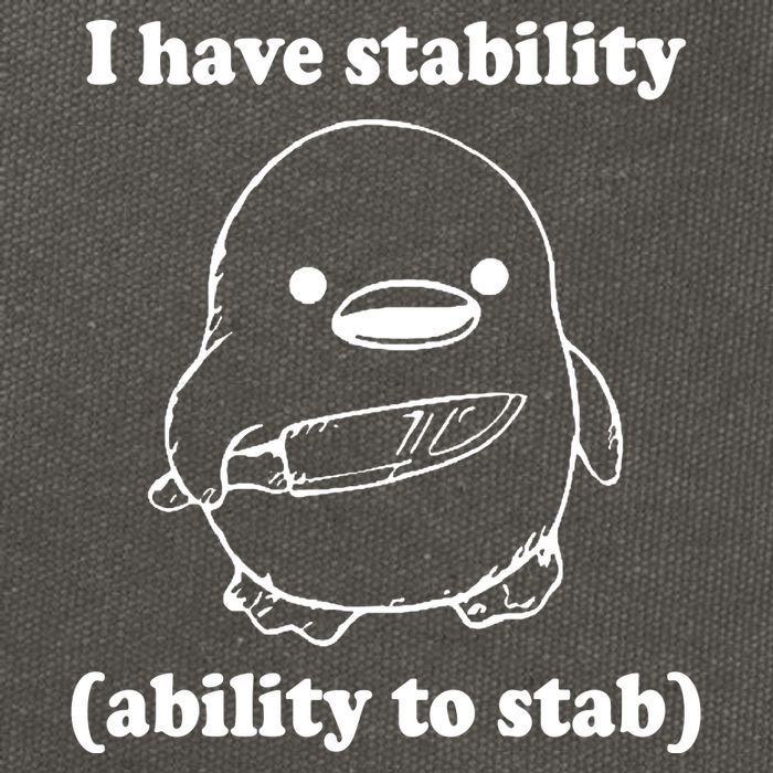 I Have Stability Ability To Stab Funny Cotton Canvas Backpack