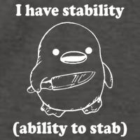 I Have Stability Ability To Stab Funny Vector Backpack