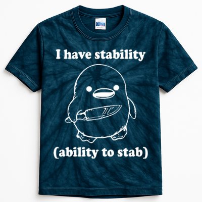 I Have Stability Ability To Stab Funny Kids Tie-Dye T-Shirt