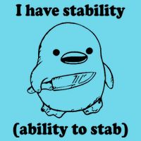 I Have Stability Ability To Stab Funny Button