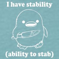 I Have Stability Ability To Stab Funny Sueded Cloud Jersey T-Shirt