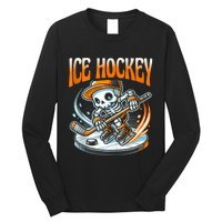 Ice Hockey Skeleton Long Sleeve Shirt