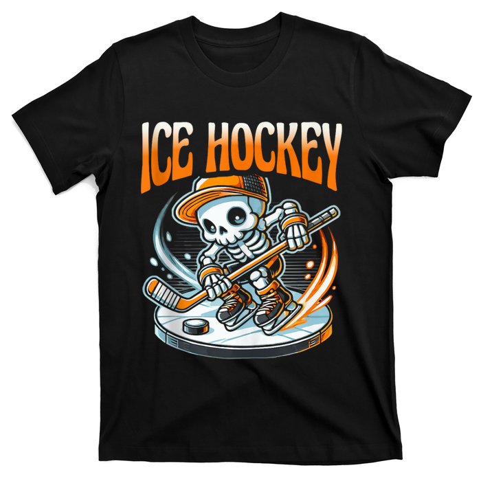 Ice Hockey Skeleton T-Shirt