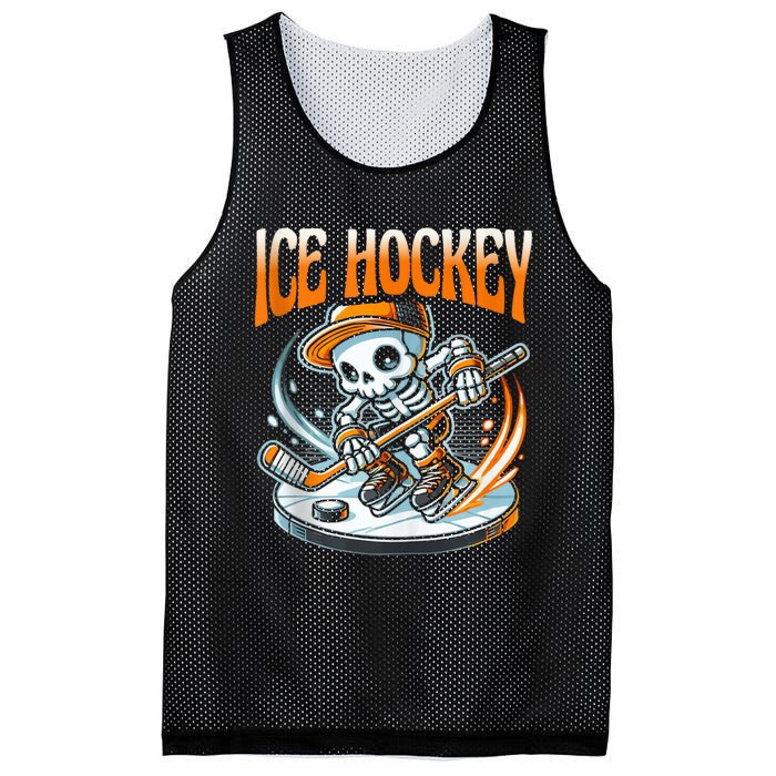 Ice Hockey Skeleton Mesh Reversible Basketball Jersey Tank