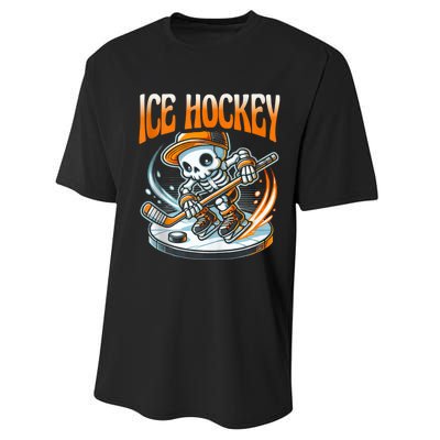 Ice Hockey Skeleton Performance Sprint T-Shirt