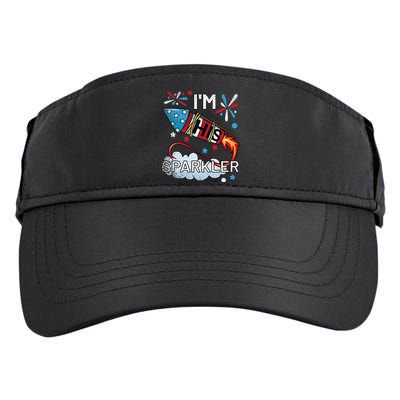 I'm His Sparkler July 4th His And Hers Matching Couples Cute Adult Drive Performance Visor