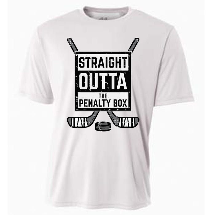 Ice Hockey Straight Outta Penalty Box Cooling Performance Crew T-Shirt