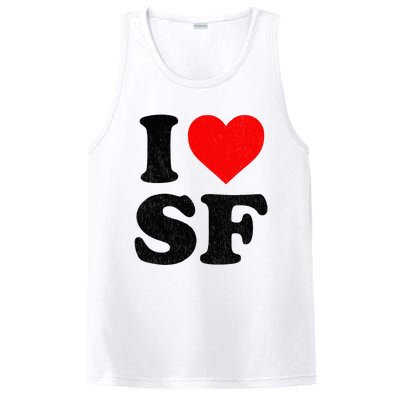 I Heart Sf Souvenir Frisco I Love San Francisco PosiCharge Competitor Tank