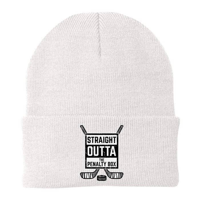 Ice Hockey Straight Outta Penalty Box Knit Cap Winter Beanie