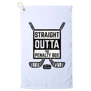 Ice Hockey Straight Outta Penalty Box Platinum Collection Golf Towel