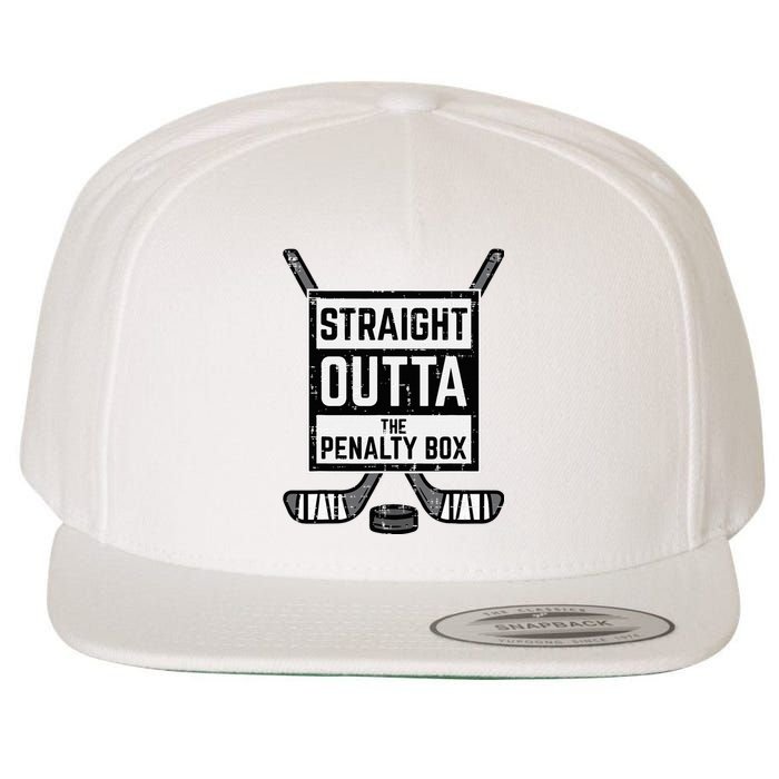 Ice Hockey Straight Outta Penalty Box Wool Snapback Cap