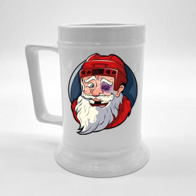 Ice Hockey Santa Claus Goalie Coach Christmas Funny Gift Beer Stein