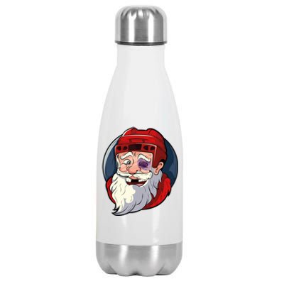 Ice Hockey Santa Claus Goalie Coach Christmas Funny Gift Stainless Steel Insulated Water Bottle