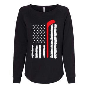 Ice Hockey Stick Us Flag Patriotic N Meaningful Gift Womens California Wash Sweatshirt