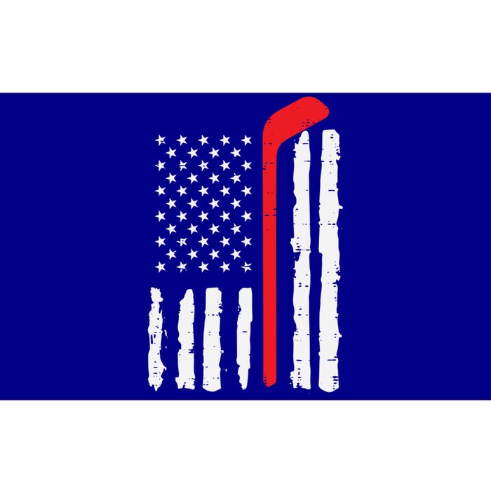 Ice Hockey Stick Us Flag Patriotic N Meaningful Gift Bumper Sticker