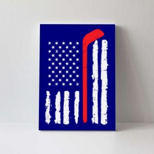 Ice Hockey Stick Us Flag Patriotic N Meaningful Gift Canvas