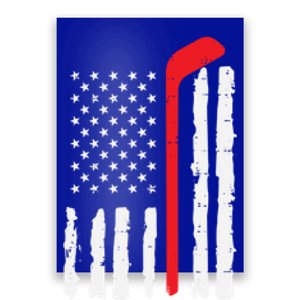 Ice Hockey Stick Us Flag Patriotic N Meaningful Gift Poster