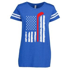 Ice Hockey Stick Us Flag Patriotic N Meaningful Gift Enza Ladies Jersey Football T-Shirt