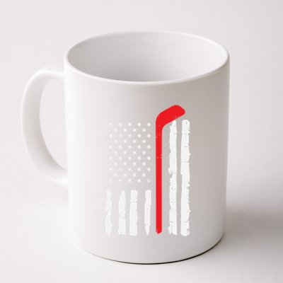 Ice Hockey Stick Us Flag Patriotic N Meaningful Gift Coffee Mug