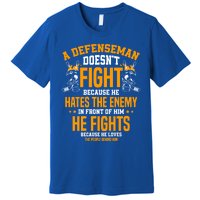 Ice Hockey Season Ice Sport Defense Puck Hockey Stick Cute Gift Premium T-Shirt