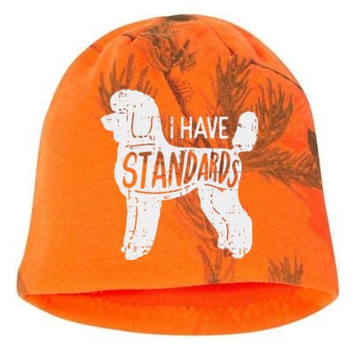 I Have Standards Poodle Funny Humor Pet Dog Lover Owner Gift Kati - Camo Knit Beanie