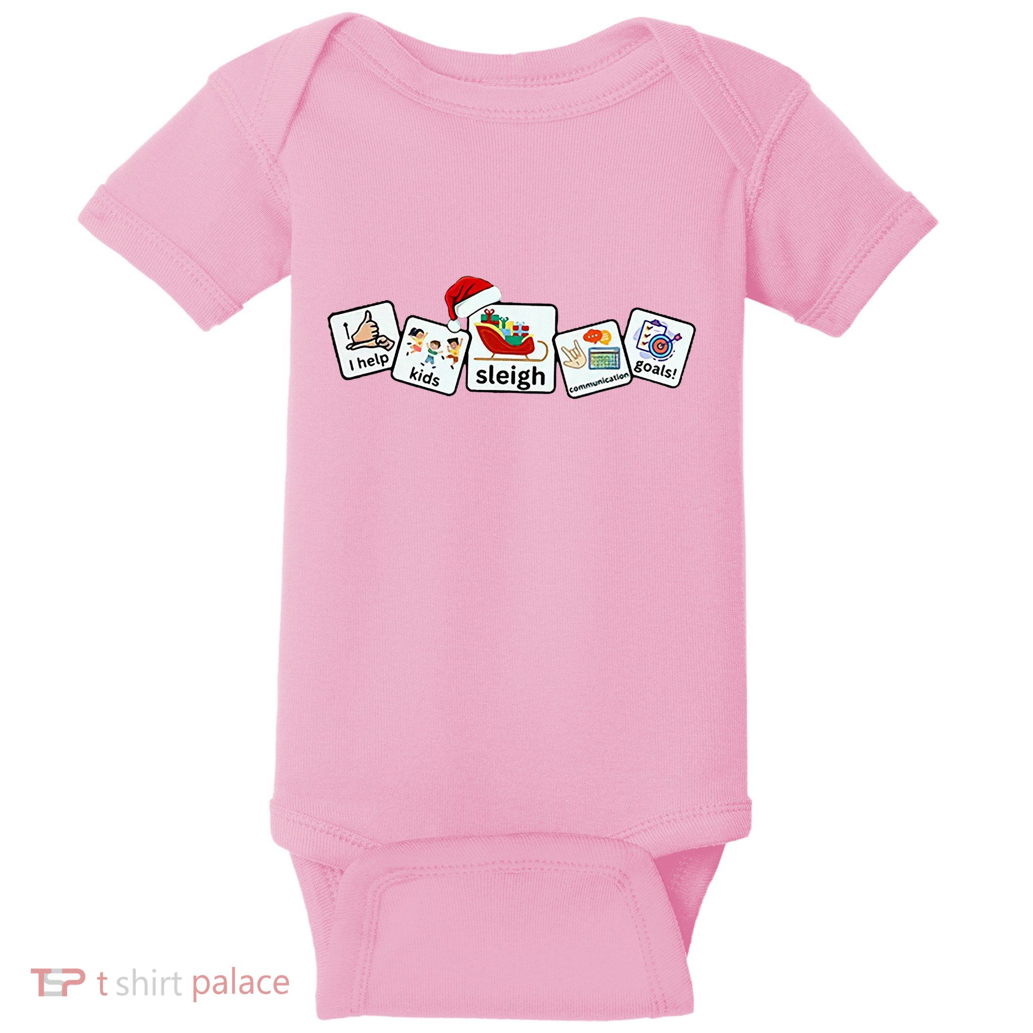I Help Sleigh Communication Goals Christmas Baby Bodysuit