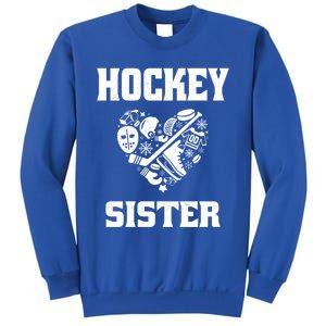 Ice Hockey Sister Love Heart Game Day For Winter Sports Fun Great Gift Sweatshirt