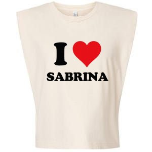 I Heart Sabrina First Name I Love Personalized Stuff Garment-Dyed Women's Muscle Tee