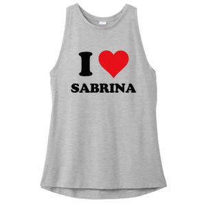 I Heart Sabrina First Name I Love Personalized Stuff Ladies PosiCharge Tri-Blend Wicking Tank