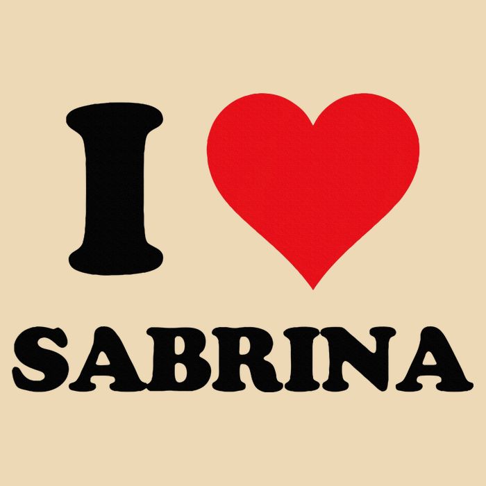 I Heart Sabrina First Name I Love Personalized Stuff Bag